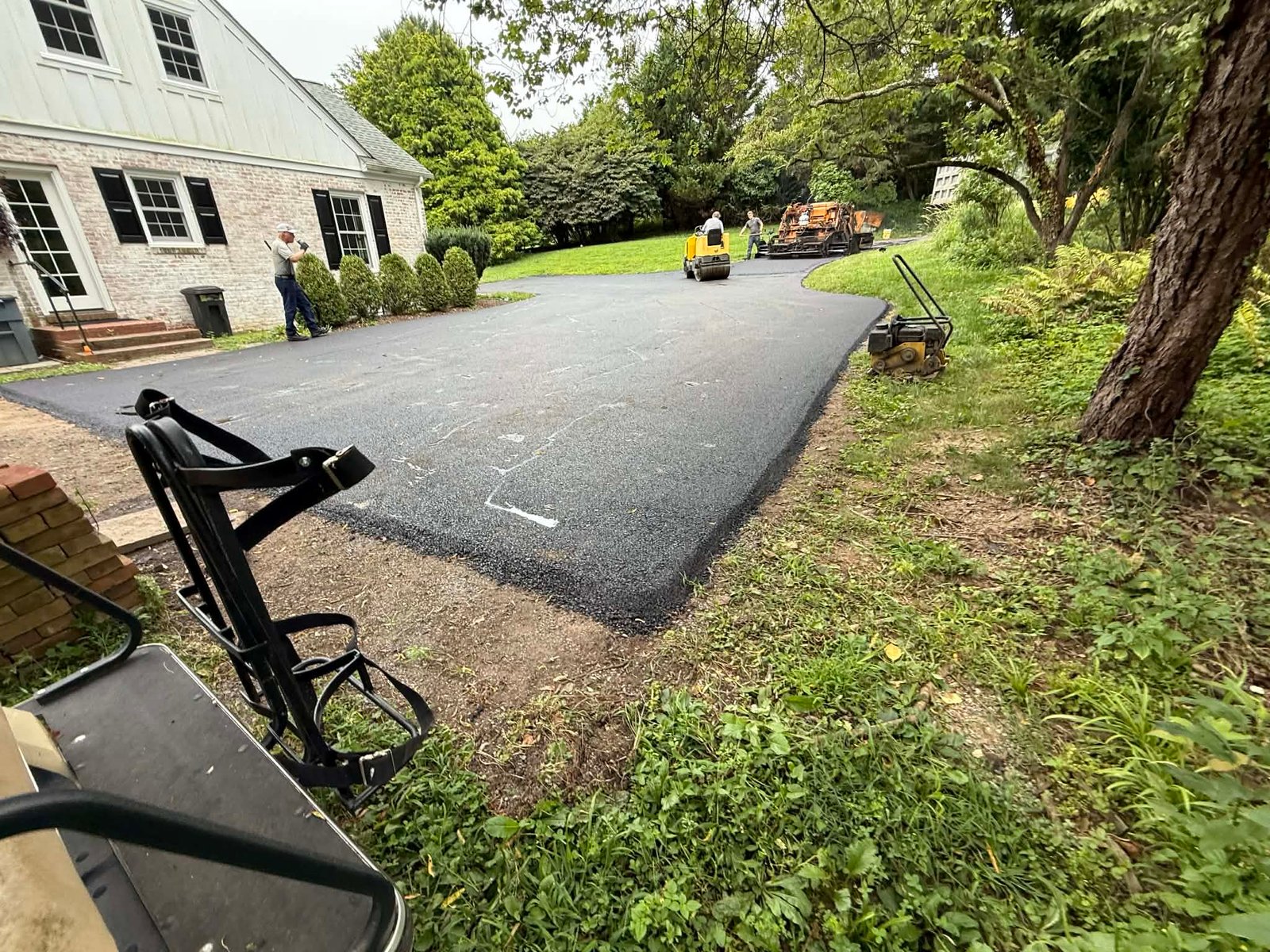 fresh poured asphalt